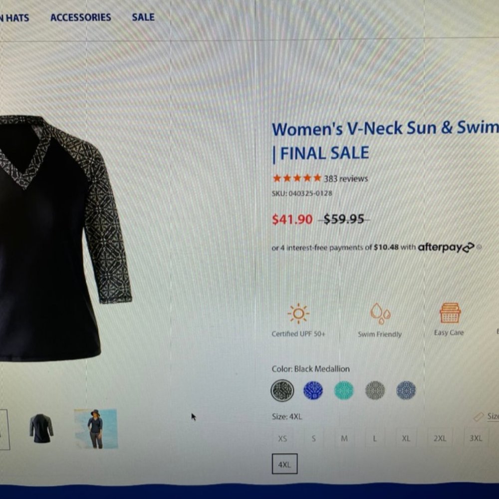 sunwear -uv skinz- upf 50+- xl black and white - Picture 2 of 4